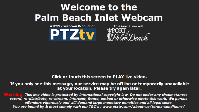 Palm Beach Inlet Webcam at Port of Palm Beach